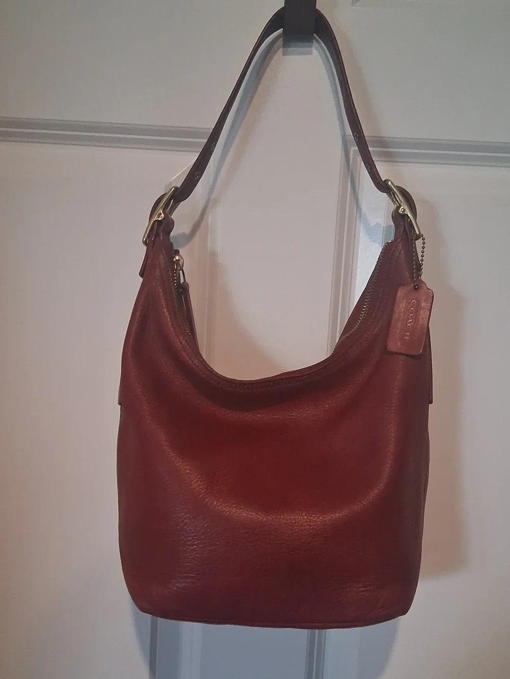 Vintage Coach Legacy Red Leather Shoulder Bag